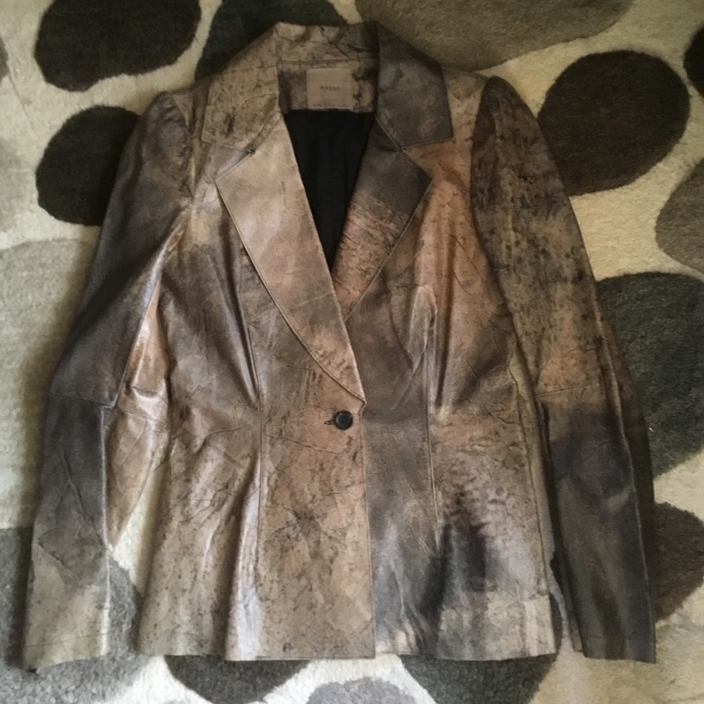 Women’s Mason variegated leather jacket 4 USA